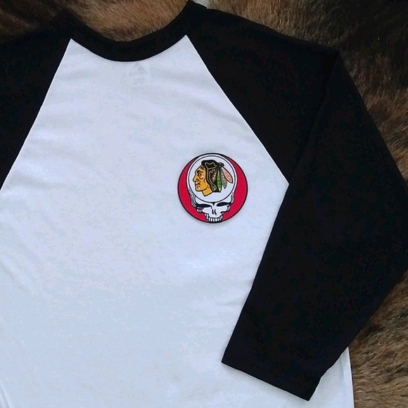 Espy Custom Chicago Blackhawks 3/4 Sleeve Shirt - Picture 1 of 2